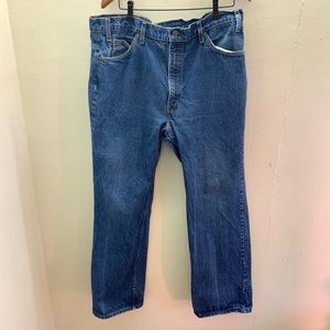 Mens Vintage Levis Blue Jeans sz 40x34 Orange tab